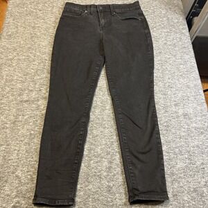 Lucky Brand Women's 8/29 Ava Ankle Black Jeans Mid Rise Clean and Ready To Wear!
